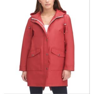 Levi's Women's Water Resistant Rain Jacket Red Size Medium
